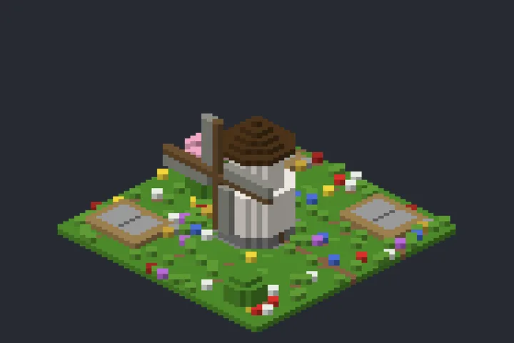 Moinho de Vento da Vila no Minecraft