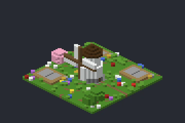 Moinho de Vento do Inverno no Minecraft