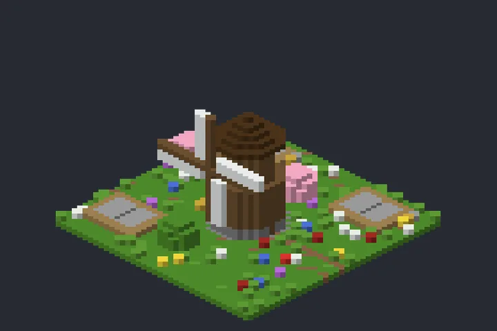 Moinho do Campo da Baía no Minecraft