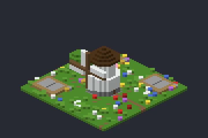 Moinho do Campo da Neblina no Minecraft