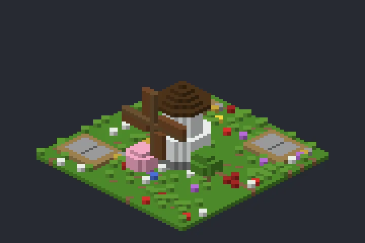 Moinho do Campo da Pedra no Minecraft
