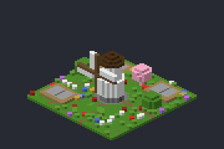 Moinho do Campo da Ponte no Minecraft