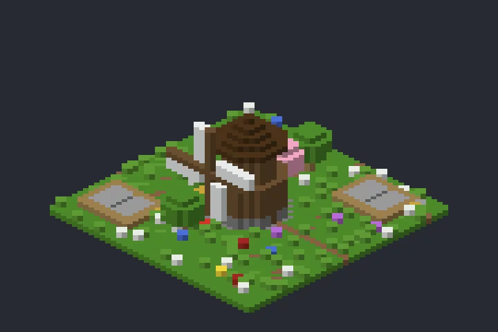 Moinho do Campo da Primavera no Minecraft