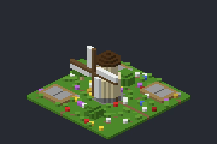 Moinho do Campo da Vila no Minecraft