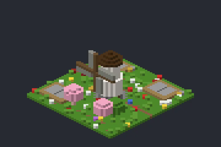 Moinho do Campo do Penhasco no Minecraft