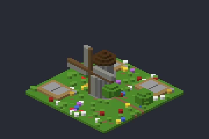 Moinho do Campo do Planalto no Minecraft