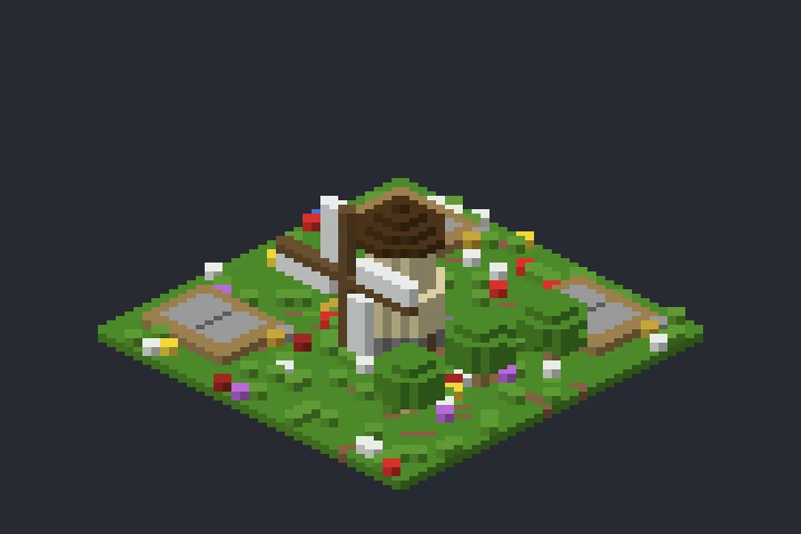 Moinho do Campo do Salgueiro no Minecraft