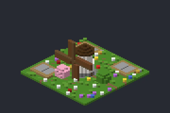 Moinho do Campo do Verão no Minecraft