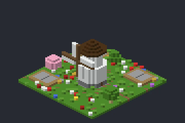 Moinho do Pinheiro no Minecraft