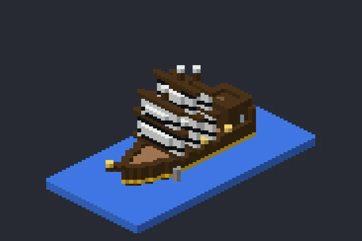 Navio a Vela da Lagoa no Minecraft
