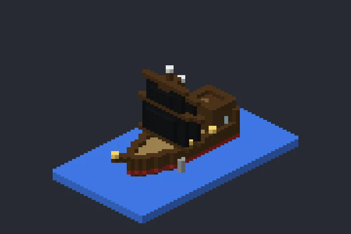 Navio a Vela do Jardim no Minecraft