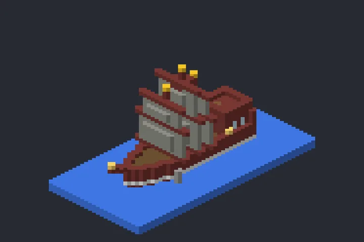 Navio a Vela do Lírio no Minecraft