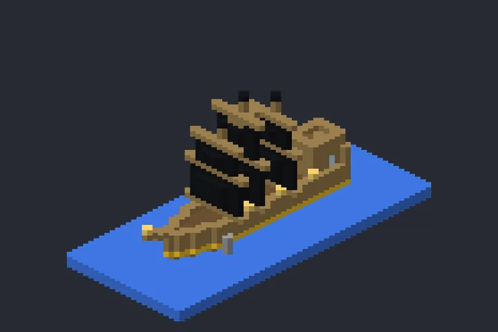 Navio Mercante da Colina no Minecraft