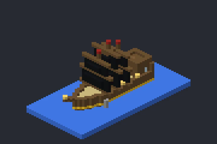 Navio Mercante da Encosta no Minecraft