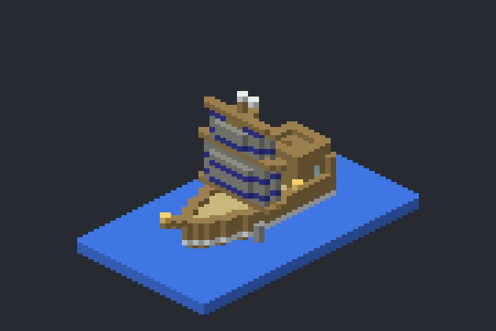 Navio Mercante da Ponte no Minecraft