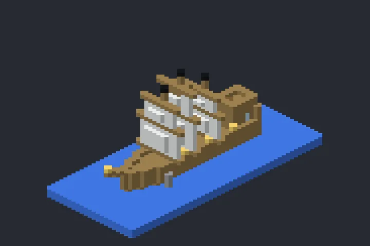 Navio Mercante da Serra no Minecraft