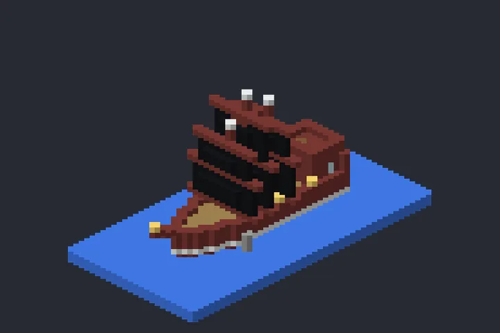 Navio Mercante das Hortênsias no Minecraft