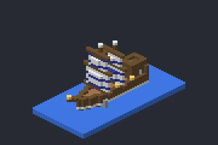 Navio Pirata da Cascata no Minecraft