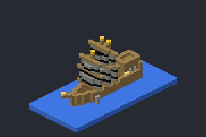 Navio Pirata da Fonte no Minecraft