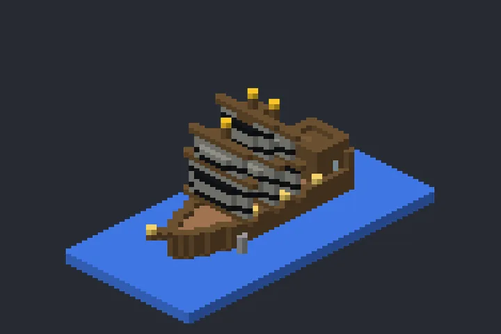Navio Pirata do Arvoredo no Minecraft