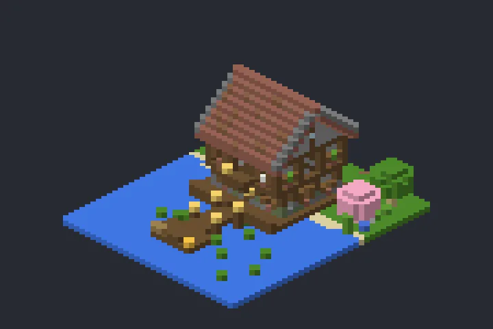 Palafita do Vale no Minecraft