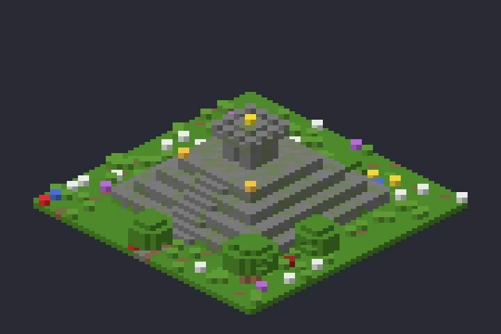 Pirâmide Antiga da Cascata no Minecraft