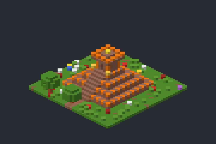 Pirâmide Antiga das Hortênsias no Minecraft