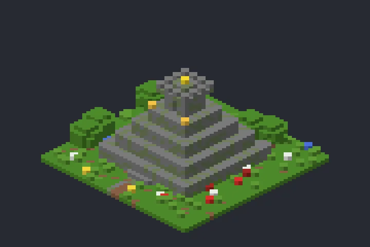 Pirâmide do Lago no Minecraft