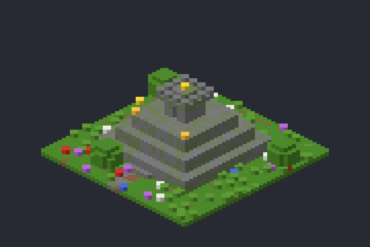 Pirâmide do Outono no Minecraft