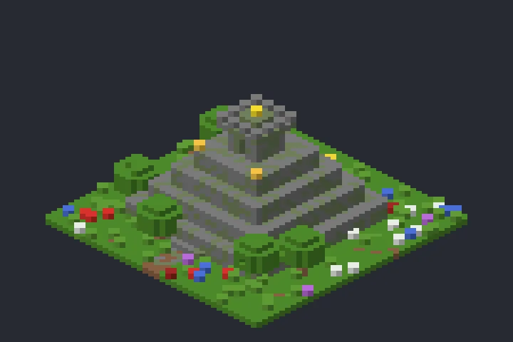 Pirâmide em Degraus da Baía no Minecraft