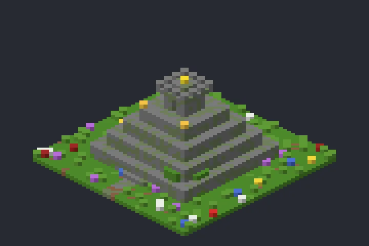Pirâmide em Degraus da Cascata no Minecraft