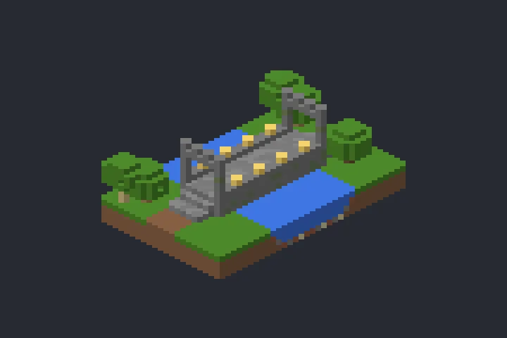 Ponte Antiga da Encosta no Minecraft
