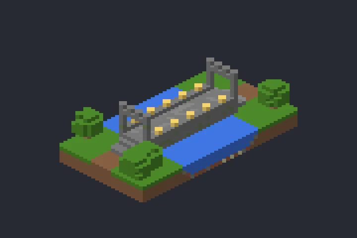 Ponte Antiga da Trilha no Minecraft