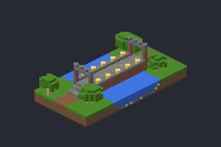 Ponte Antiga do Bambuzal no Minecraft