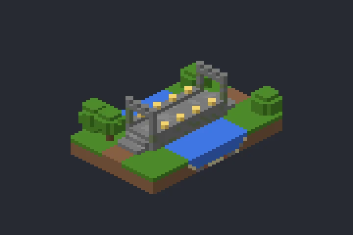 Ponte Antiga do Mirante no Minecraft