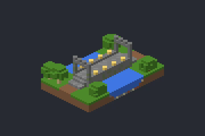 Ponte de Pedra da Baía no Minecraft
