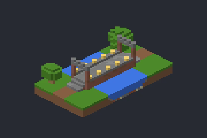 Ponte de Pedra da Primavera no Minecraft