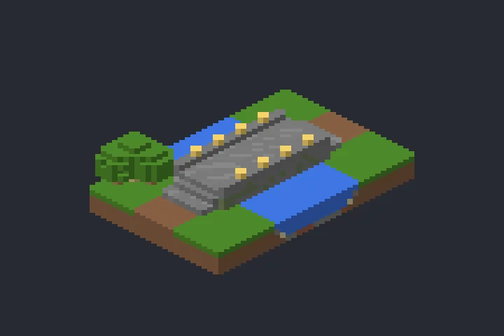 Ponte de Pedra das Flores no Minecraft