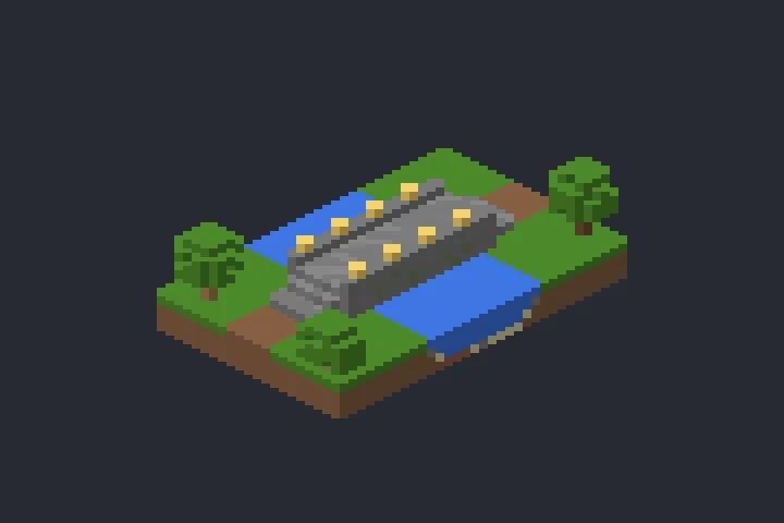 Ponte de Pedra do Arvoredo no Minecraft