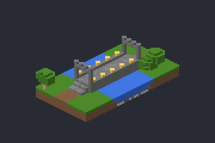 Ponte de Pedra do Mirante no Minecraft