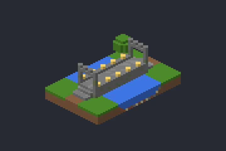 Ponte de Pedra do Moinho no Minecraft