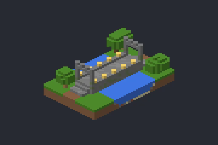 Ponte de Pedra do Pinheiro no Minecraft