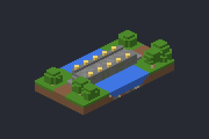 Ponte de Pedra do Pôr do Sol no Minecraft