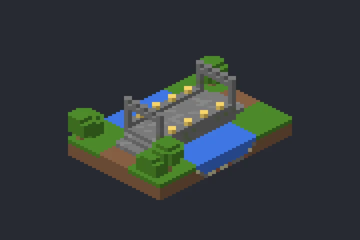 Ponte de Pedra do Riacho no Minecraft