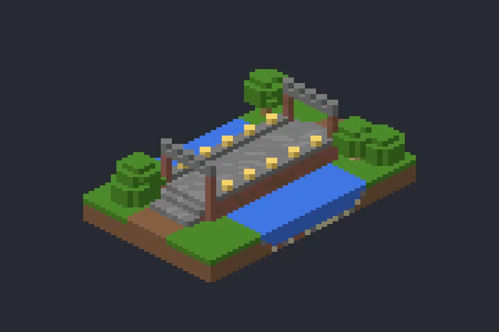 Ponte de Pedra do Salgueiro no Minecraft
