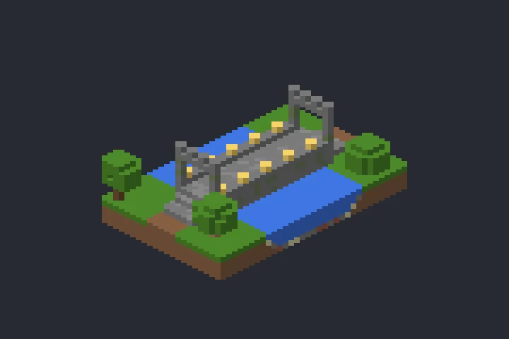 Ponte do Rio da Baía no Minecraft