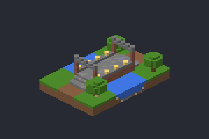 Ponte do Rio da Enseada no Minecraft