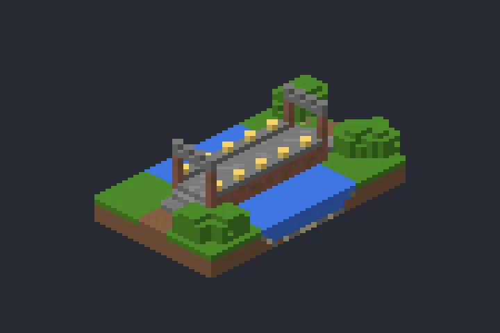 Ponte do Rio da Fonte no Minecraft