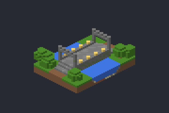 Ponte do Rio das Pedras no Minecraft