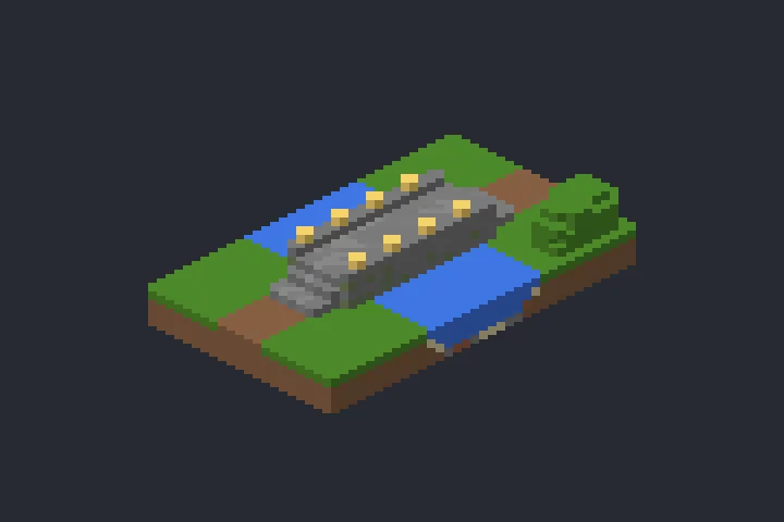 Ponte do Rio do Arvoredo no Minecraft